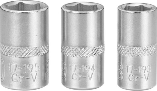 Stanley Fatmax Καρυδάκια Εξάγωνα με Καρέ Υποδοχής 1/4" Σετ 3τμχ