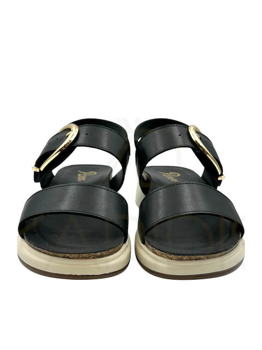 Women's Flat Sandals in Black Color