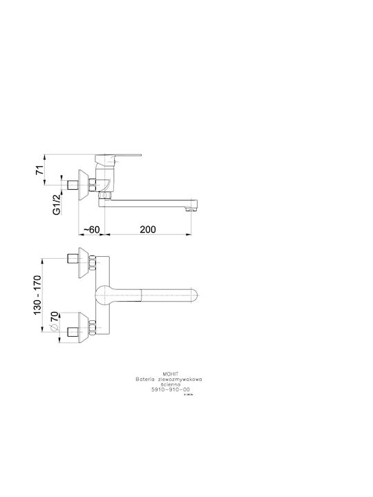 KFA Kitchen Faucet Wall Silver