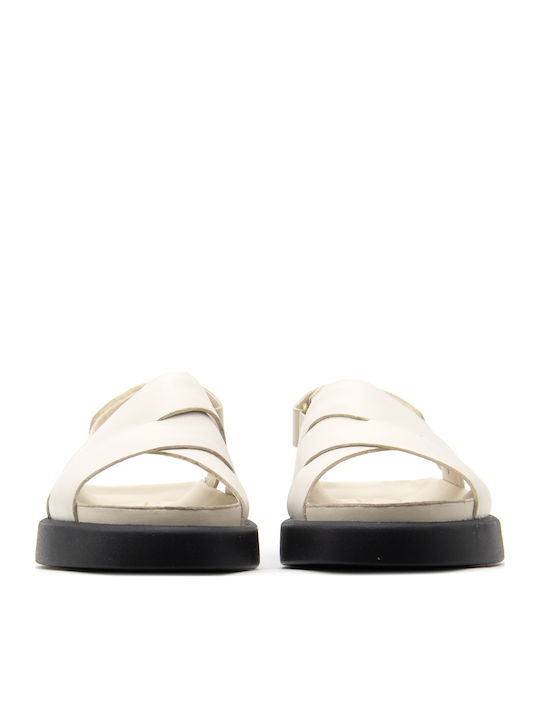 Clarks Aristella Sun Δερμάτινα Σανδάλια Εκρού