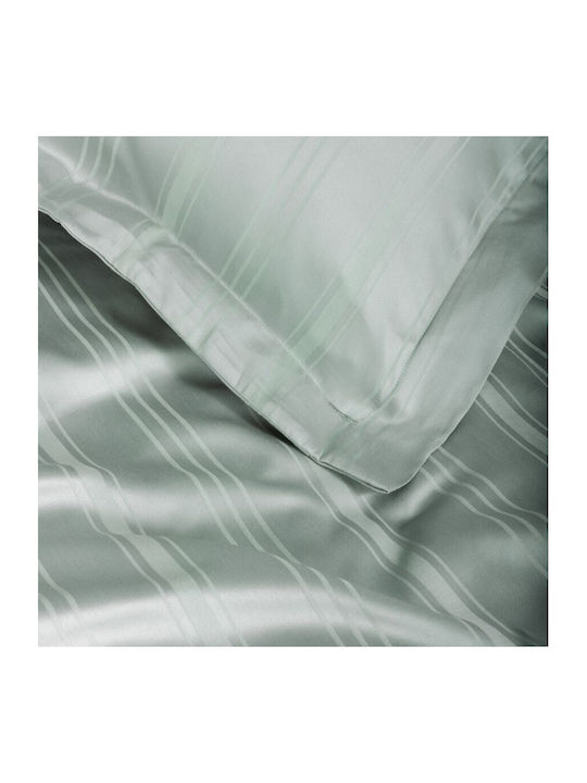 Cotton Box Set Husă de Pilotă Bumbac Dublă cu 4 Fețe de Pernă & 1 Cearsaf 200x220 Mint Green