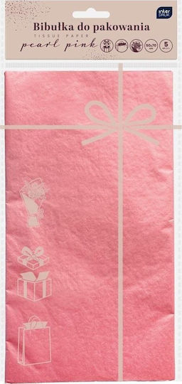 interDRUK Wrapping Paper for Gift Pink 50cm.