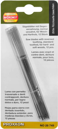 Proxxon Saw Blade Reverse Teeth 14 Teeth Per 25 mm Jigsaw Proxxon 12 Pcs