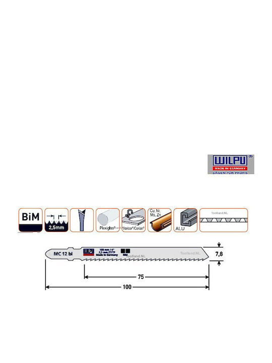 Wilpu Saws Metal Aluminum 5 Pcs Mc 12 Bi Wilpu