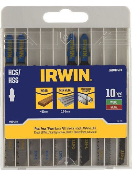 Irwin Λάμες για Ξύλο 10τμχ