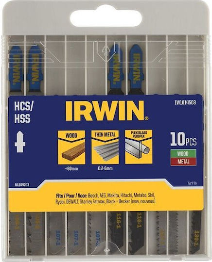 Irwin Λάμες για Ξύλο 10τμχ