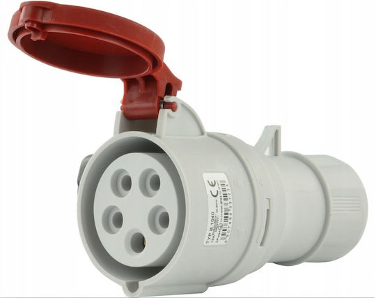 Mobile dreiphasige Industriesteckdose 5p 16a 400v tragbar IP44 weiblich