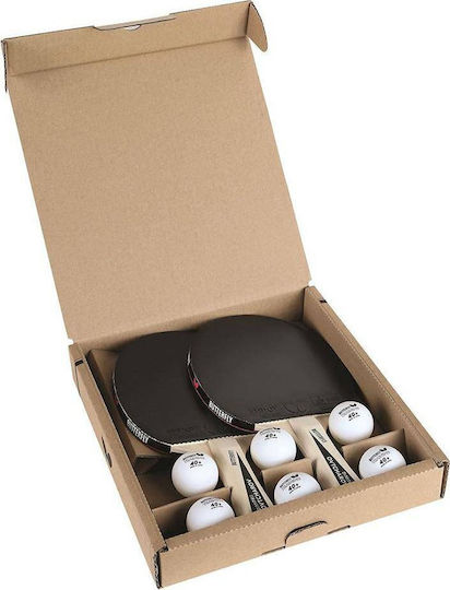 Ovtcharov Butterfly Ping Pong Bat Set 2 Holders 6 Balls