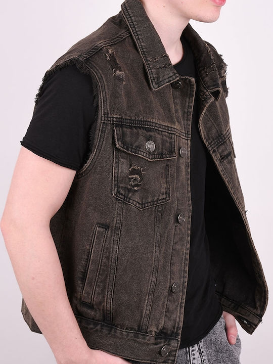 Ärmellos Jeansjacke Jacke Black