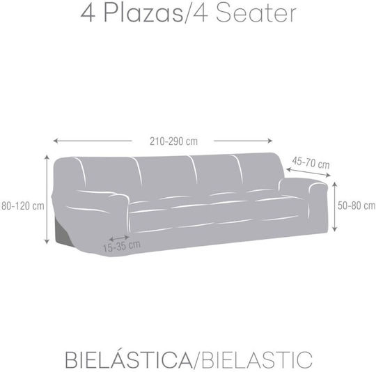 Eysa Roc Ελαστικό Κάλυμμα Τετραθέσιου Καναπέ C/16 Dark Gray 210εκ.