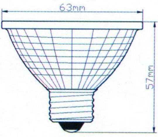 Vipow LED крушка 300mm за фасунга E27 Топло бяло