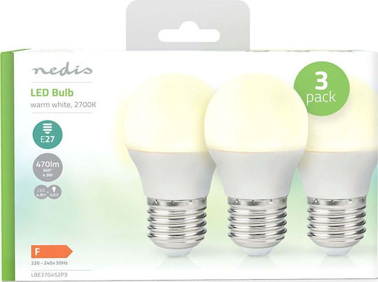 Nedis Λάμπα LED 4.9W για Ντουί E27 Θερμό Λευκό