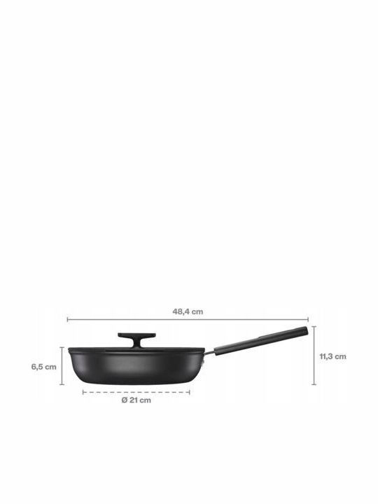 Fiskars Hard Face Pfanne aus Aluminium mit Deckel mit Antihaftbeschichtung 26cm