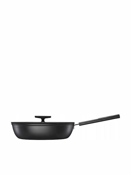 Fiskars Hard Face Pfanne aus Aluminium mit Deckel mit Antihaftbeschichtung 26cm