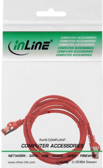 Intos Electronic S/FTP Kat.6 Gigabit Netzwerkkabel Ethernet 1m Rotes