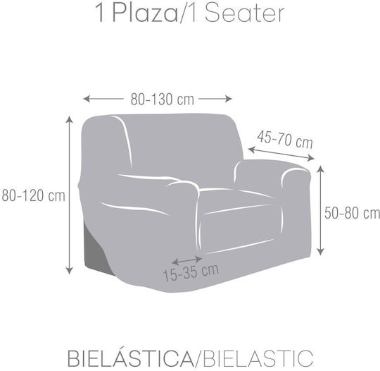 Eysa Roc Elastische Abdeckung für Sessel C/3 Blue 80εκ. 1Stück F719173