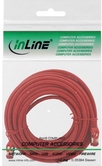 Intos Electronic S/FTP Kat.6 (Gigabit) Netzwerkkabel Ethernet 15m Rotes
