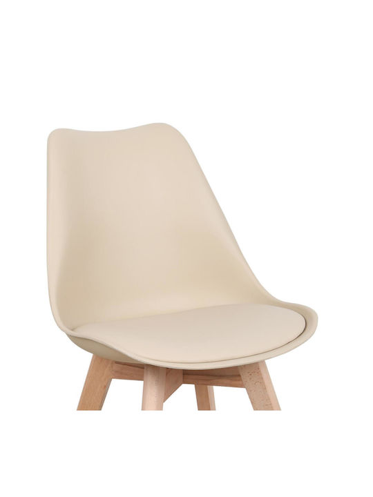Gaston Dining Room Polypropylene Chair Brown 58x47x85cm