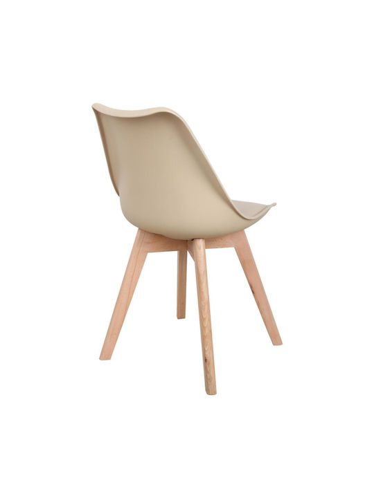 Gaston Dining Room Polypropylene Chair Brown 58x47x85cm