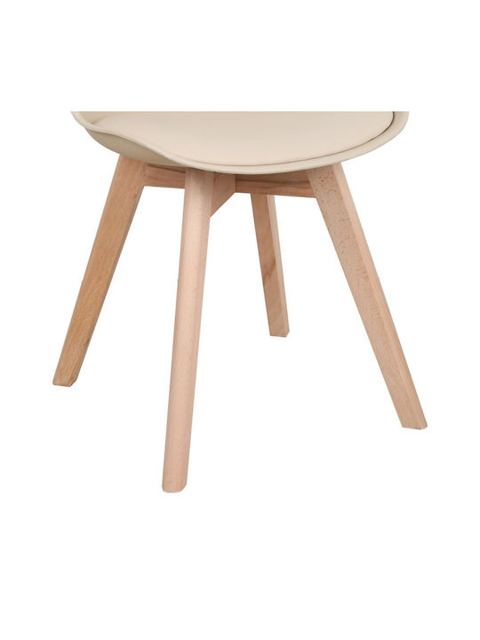 Gaston Dining Room Polypropylene Chair Brown 58x47x85cm