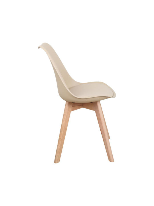 Gaston Dining Room Polypropylene Chair Brown 58x47x85cm