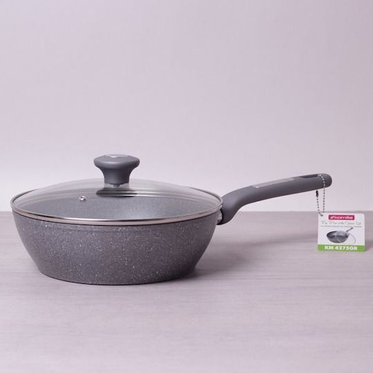 Kamille 24cm Sautieren Aluminium mit Steinbeschichtung