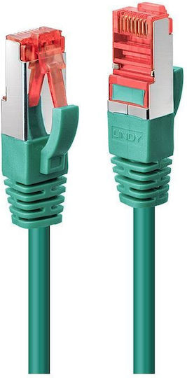 Lindy S/FTP Cat.6 (Gigabit) Καλώδιο Δικτύου Ethernet 7.5m Πράσινο
