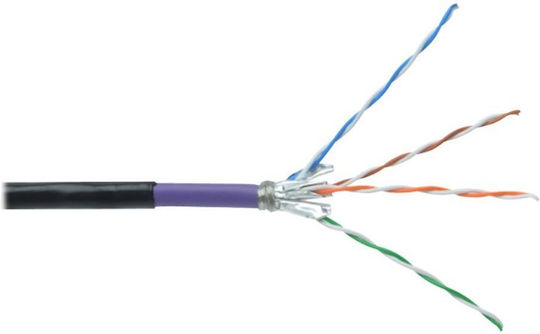 Digitus S/FTP Cat.7 (10Gbps) Καλώδιο Δικτύου Ethernet εξωτερικού χώρου χωρίς ακροδέκτες 100m Μαύρο
