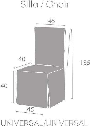 Eysa Turin Husă Elastică Scaun C6 Gray 40x45cm 2buc S23306