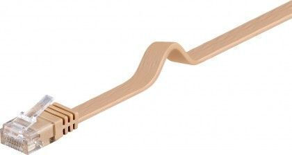 Goobay Flat U/UTP Cat.6 (Gigabit) Καλώδιο Δικτύου Ethernet 5m Μπεζ