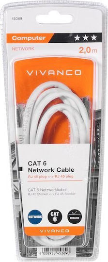 Vivanco F/UTP Cat.6 Ethernet Network Cable 2m White