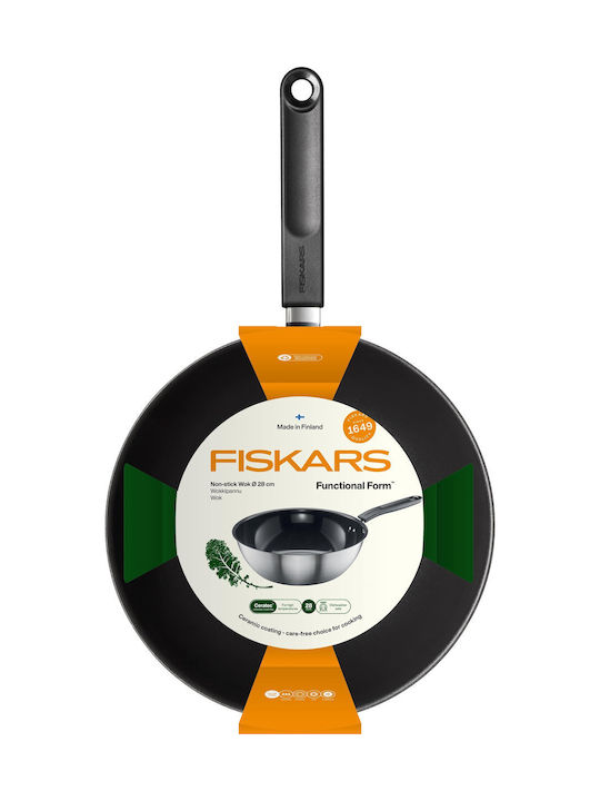 Fiskars Fiskars Functional Form Wok Stainless Steel with Ceramic Coating 28cm