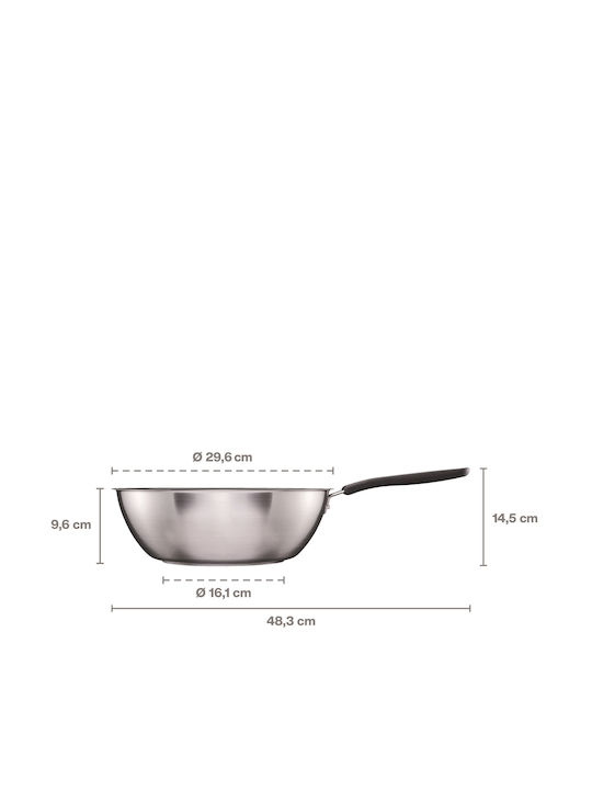 Fiskars Fiskars Functional Form Wok Stainless Steel with Ceramic Coating 28cm
