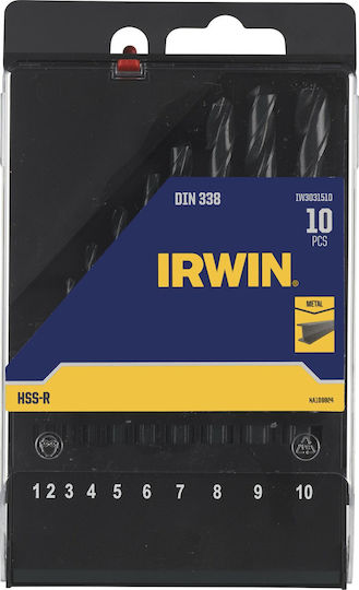 Irwin Σετ 10 Τρυπάνια για Μέταλλο