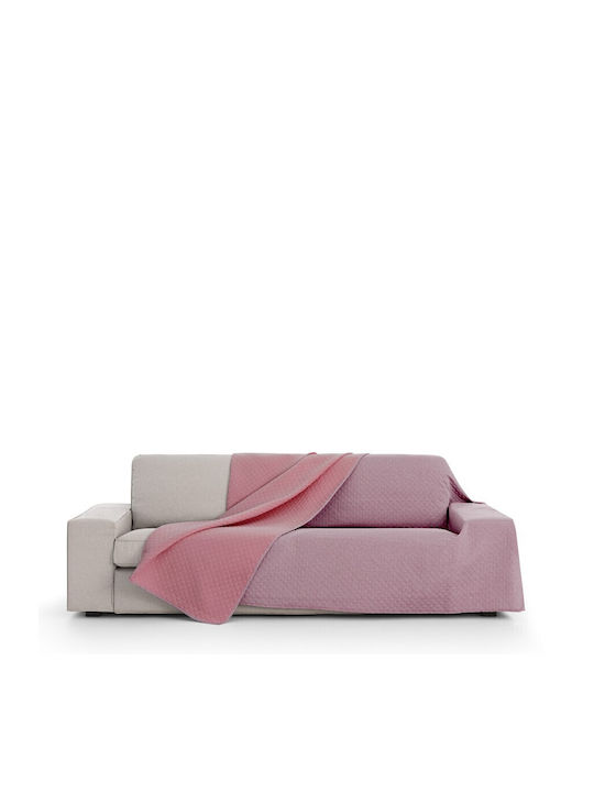 Eysa Eysa Ριχτάari Dreisitzer-Sofa Wurf 260x270cm Silber Rosa