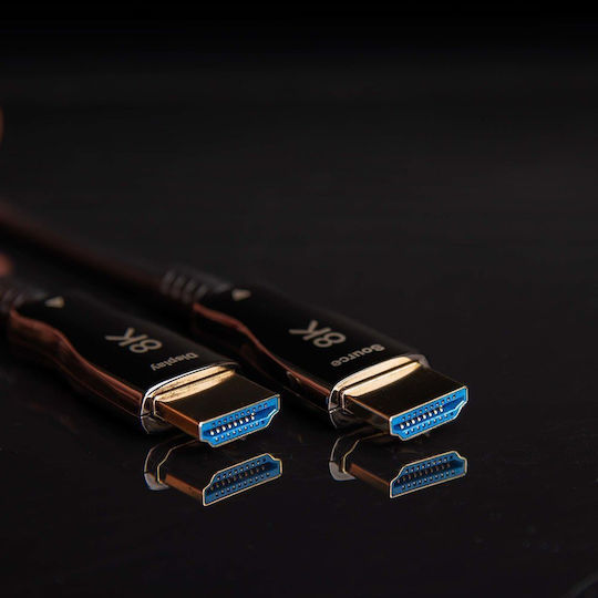 Claroc HDMI 2.1 Ултра Висока Скорост 48Gbps 4K 120Hz HDR VRR HDMI Кабел HDMI Мъжки - HDMI Мъжки 70м Черен