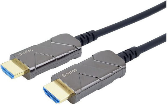 PremiumCord HDMI 2.1 Ultra High Speed 48Gbps 4K 120Hz HDR VRR Cable HDMI male - HDMI male 5m Γκρι