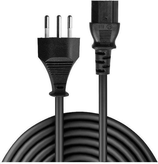 Lindy Swiss IEC C13 - IEC C13 / IEC 320 Cable 3m Μαύρο 30418