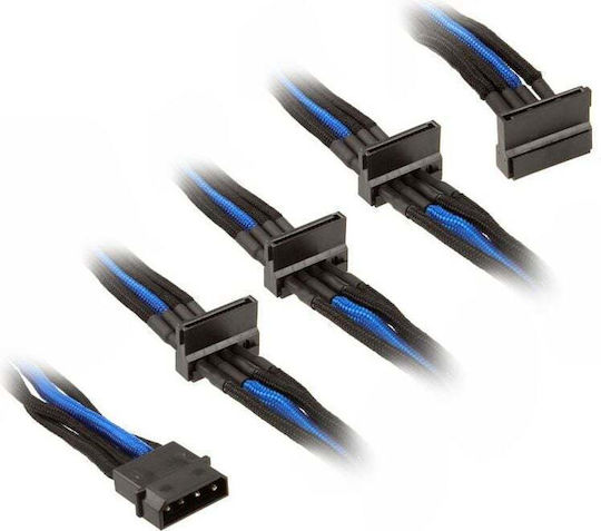 Silverstone 4-Pin Molex - 15-Pin Sata Cable 0.3m Μαύρο SST-PP07-BTSBA