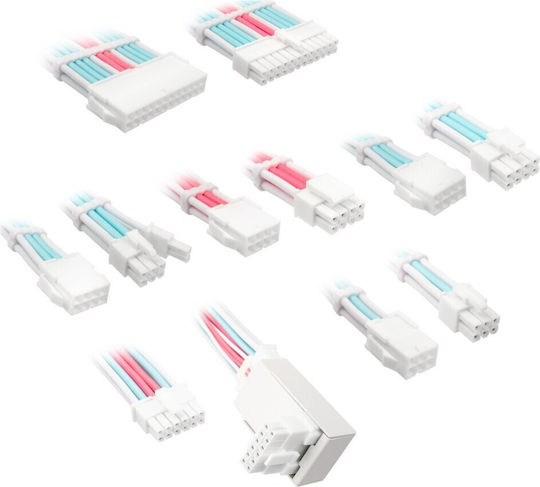 Kolink Psu Core Pro Braided Cable Extension Kit 12v-2x6 Typ 2 Brilliant White Neon Blue/pure Pink Corepro-ek-12vt2-bbp