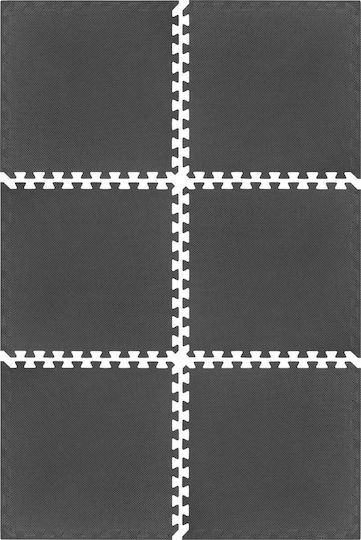 Boden Puzzle Fitnessstudio Schwarz 180x120cm 6Stück