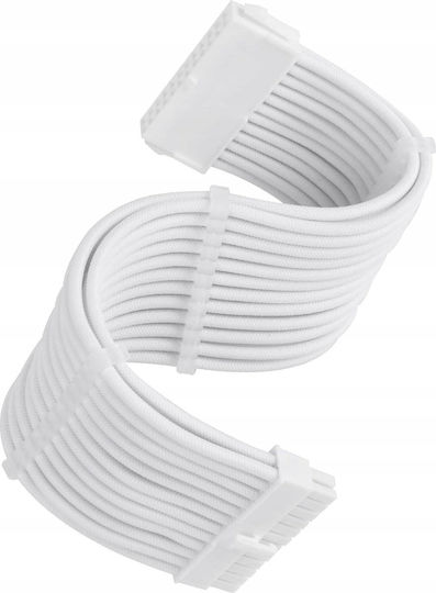 Silverstone 24-Pin ATX - 24-Pin ATX Cable 0.3m Λευκό SST-PP07E-MBW-V2