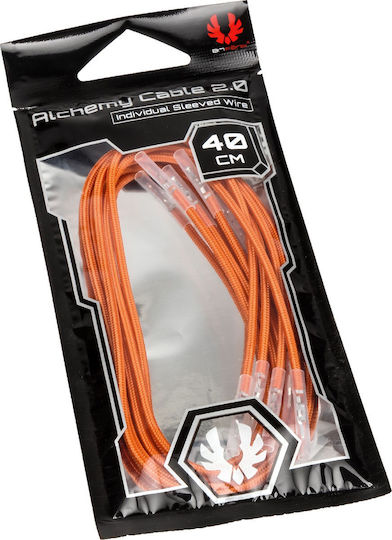 BitFenix Alchemy 2.0 PSU Cable - Cablu 0.4m Portocaliu (BFX-ALC-40CMLO-RP)