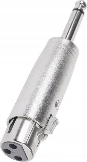 Конвертор 6.3mm мъжки към XLR женски Сребрист 1бр DM-0313-2