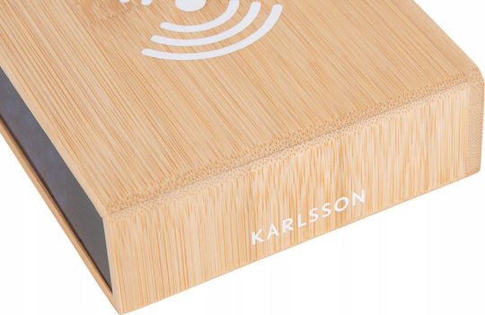 Karlsson Tabletop Digital Clock with Alarm Clock and Wireless Charging