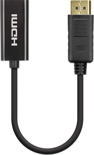 Manhattan Μετατροπέας DisplayPort male σε HDMI female 1τμχ 153713