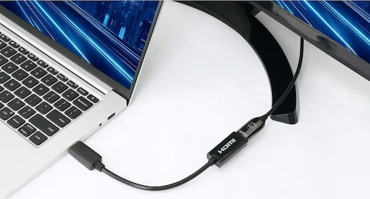Manhattan Μετατροπέας DisplayPort male σε HDMI female 1τμχ 153713