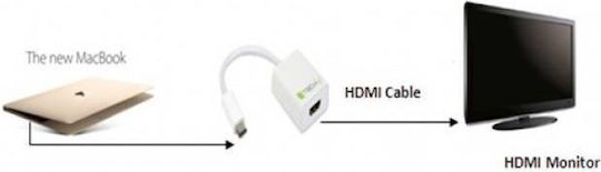 Techly USB-C male - HDMI female (020409)