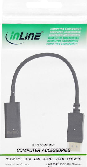 InLine Μετατροπέας DisplayPort / HDMI male σε DisplayPort / HDMI male 1τμχ 17198E