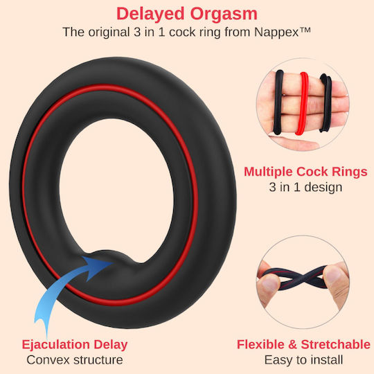 Cockring Nappex Fuego Premium Cockrings 10 Languages
